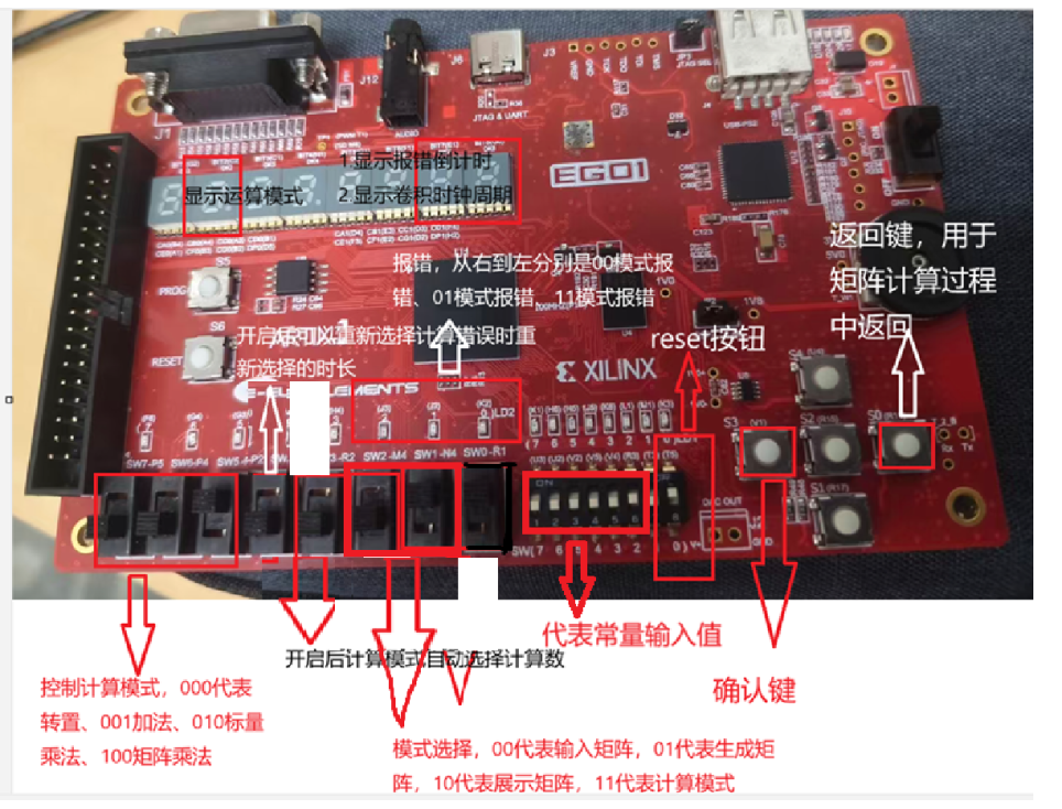 FPGA 矩阵计算器演示界面